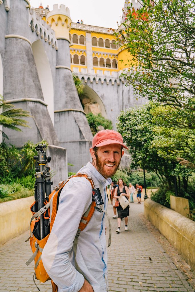 Vibrant tiled walls and Moorish archways at Pena Palace in Sintra