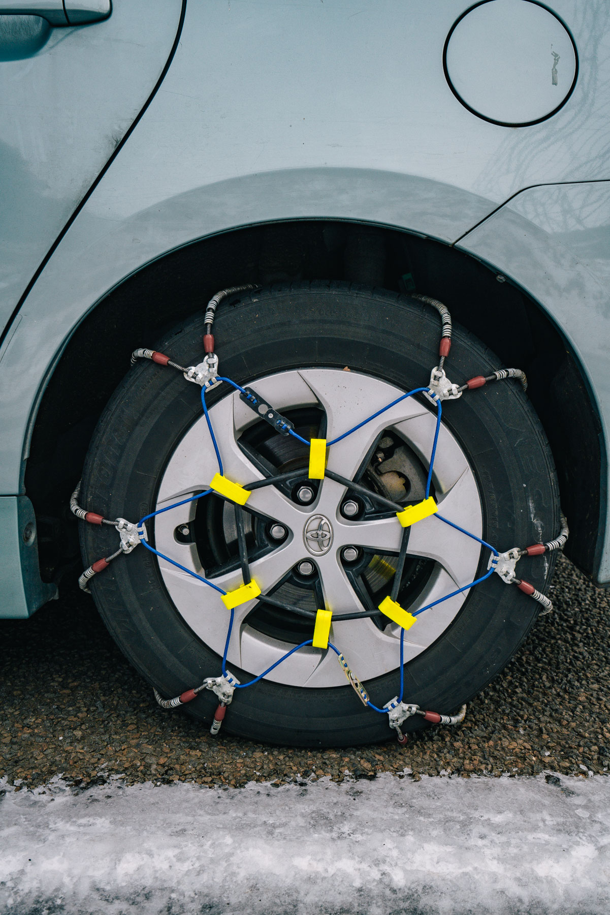 snow chains on Prius