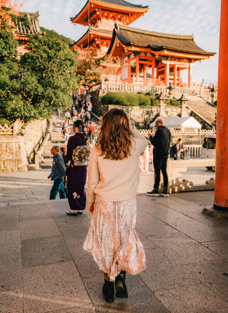 Kiyomizudera Temple fall in Kyoto
