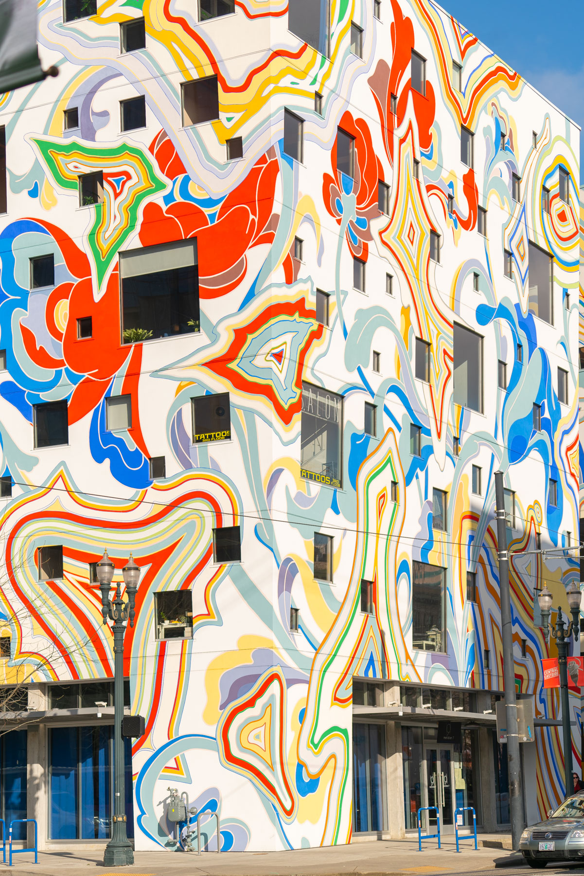 colorful building in Portland Oregon
Best Portland murals