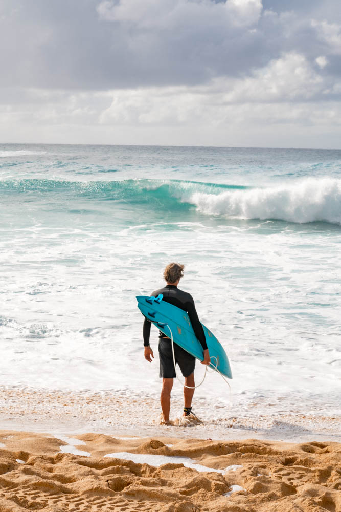 hawaii beach surfer