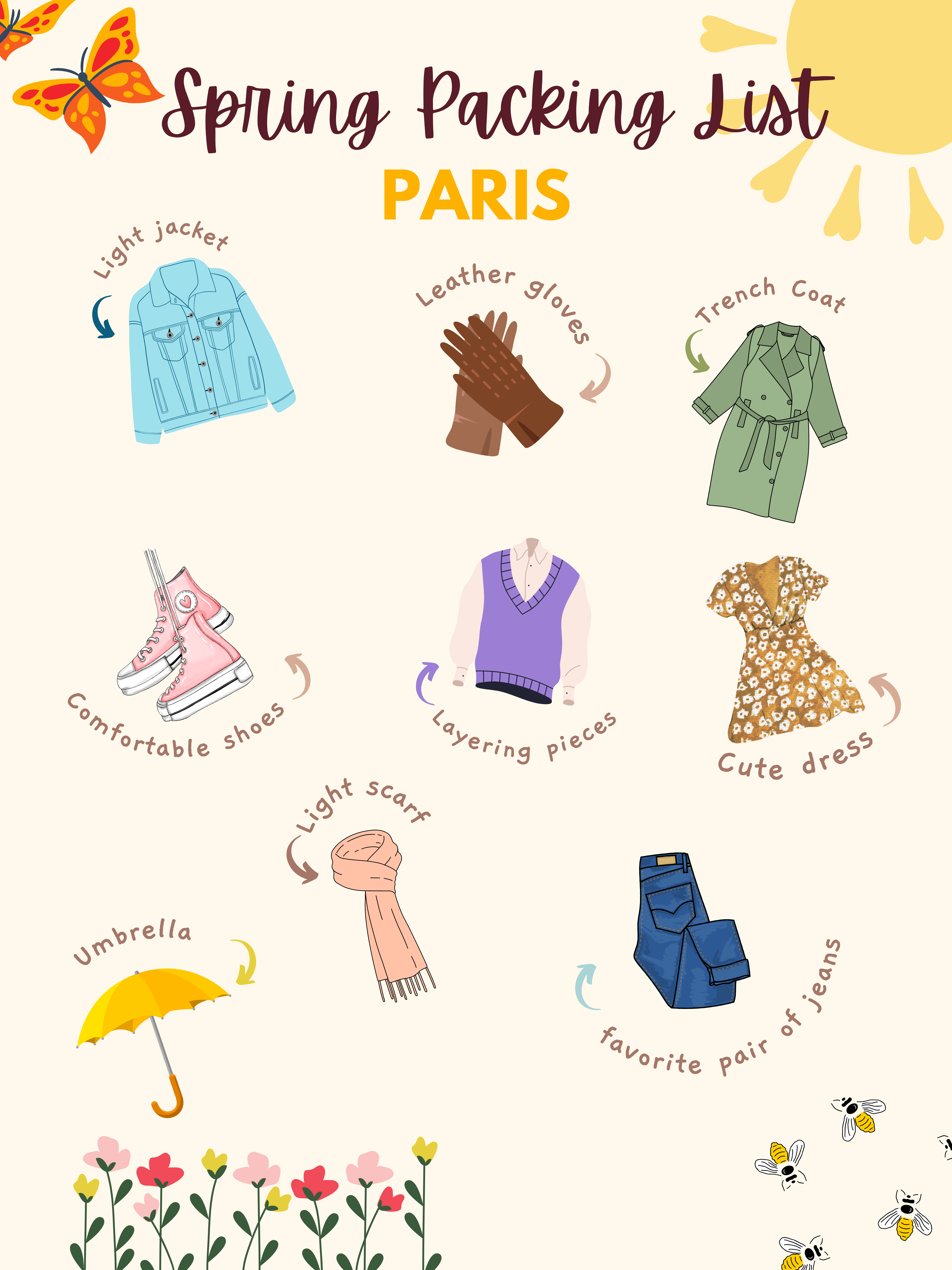 Spring packing list for Paris
Things to do Spring in Paris 