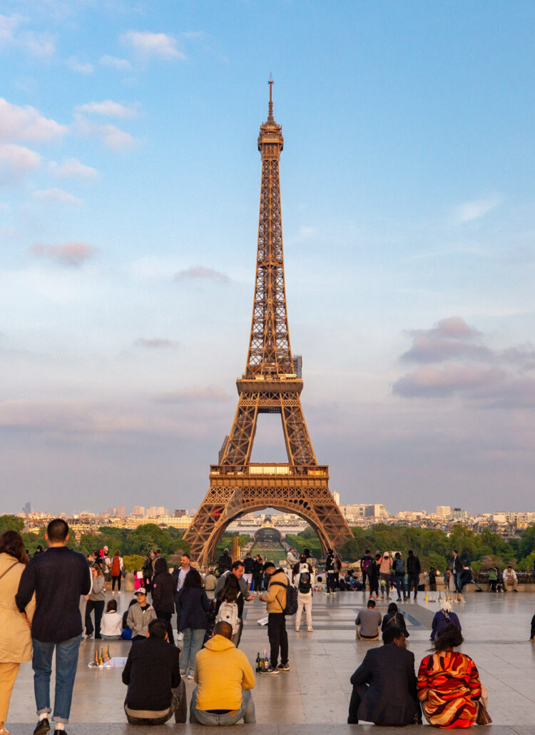 50 facts about the Eiffel Tower, Trocadero Steps Sunset