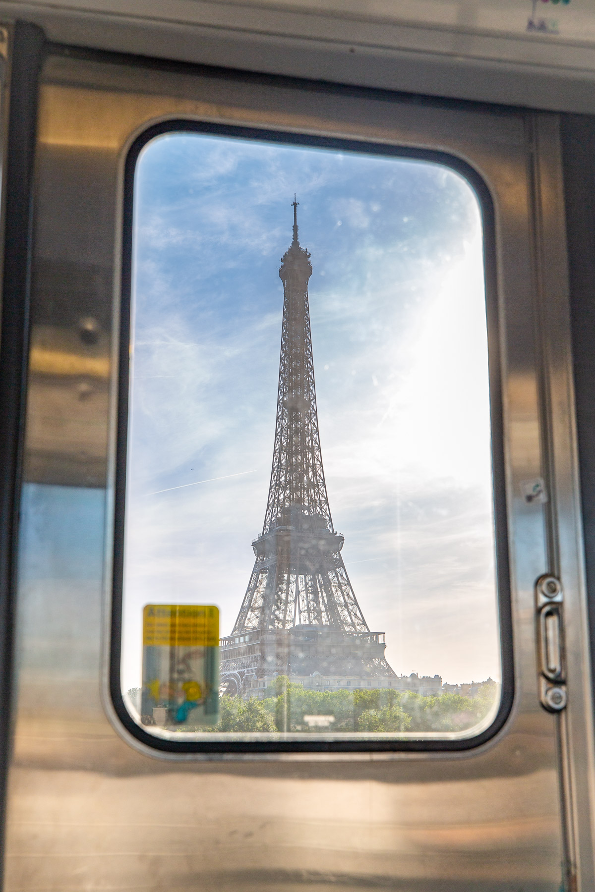 Eiffel Tower from the subway Bir-Hakeim Station, best views of the Eiffel Tower