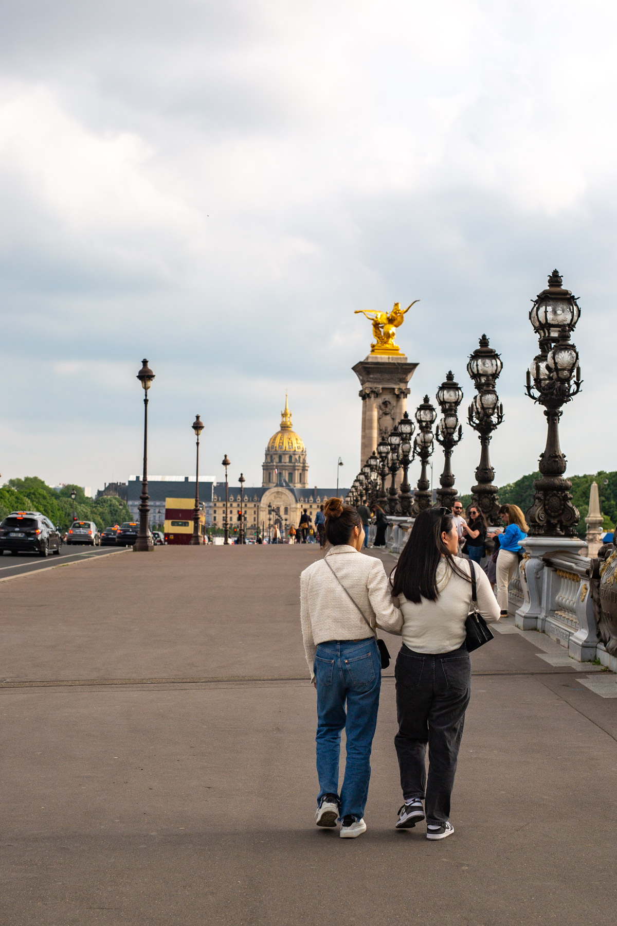 Pont Alexandre III with Hotel les Invalides in the background