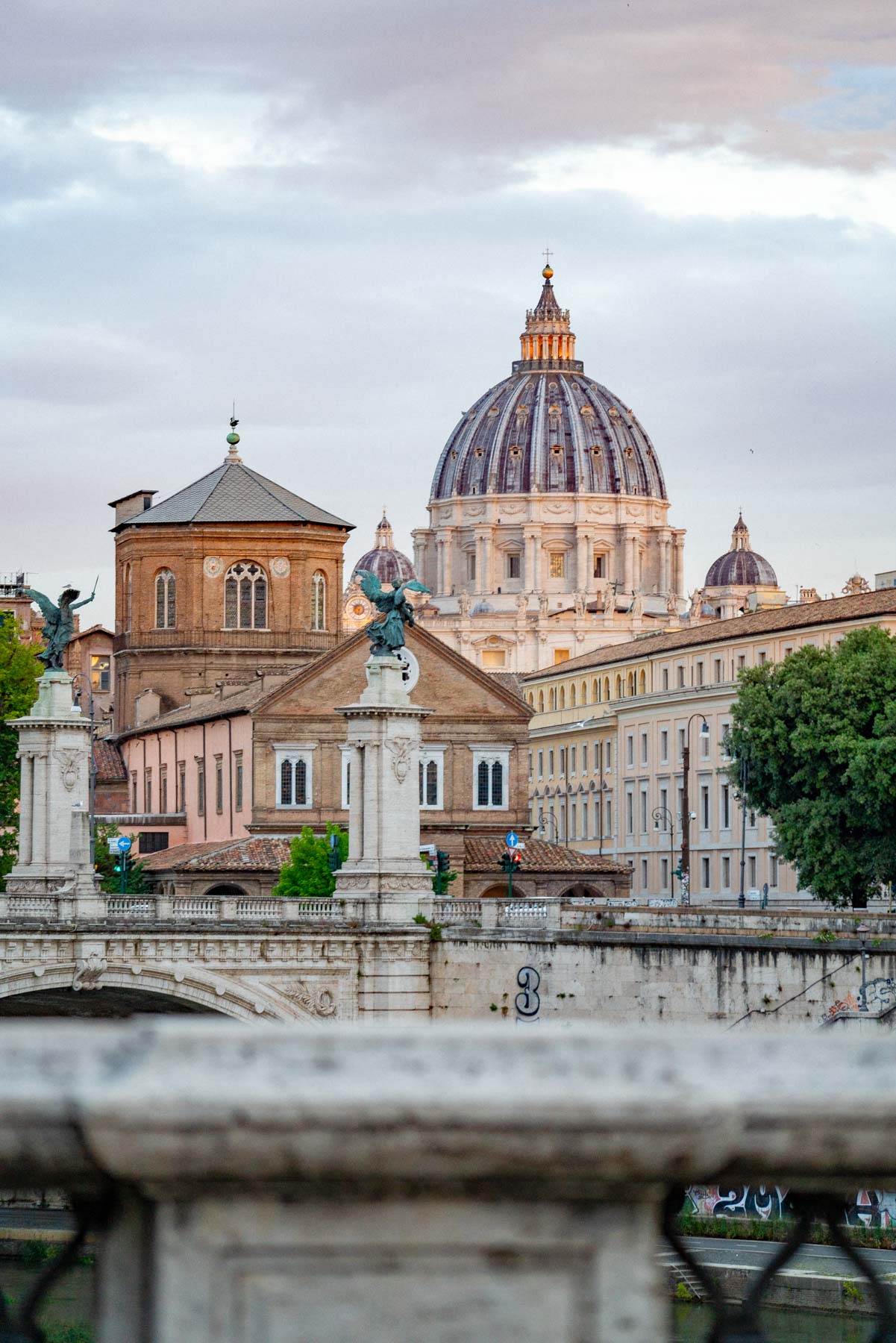 View of Vatican from Bridge in Rome