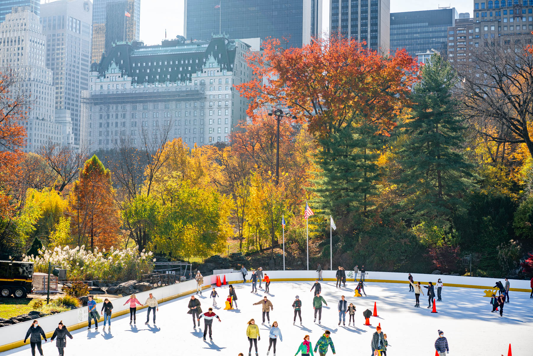 Wollman Rink at Christmas time in NYC